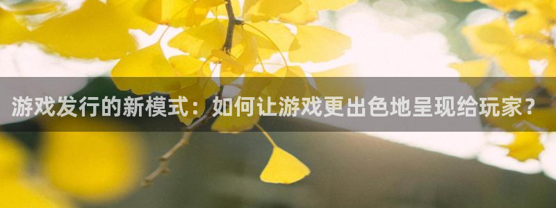 db电竞官网客服服务：游戏发行的新模式：如何让游戏更出色地呈现给玩家？